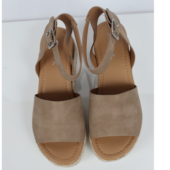 Size 6 Dark Natural Halter Ankle Strap Espadrille - Picture 4 of 6